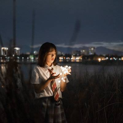 夜景模特