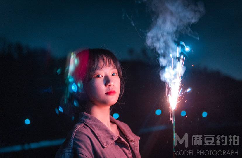 夜景模特