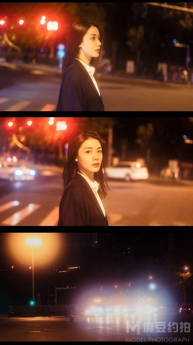 夜景模特