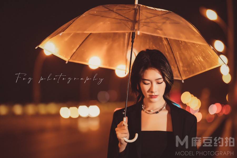 夜景模特