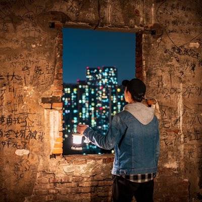 夜景模特
