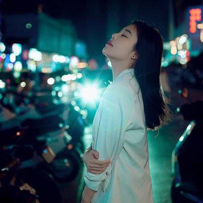 夜景模特