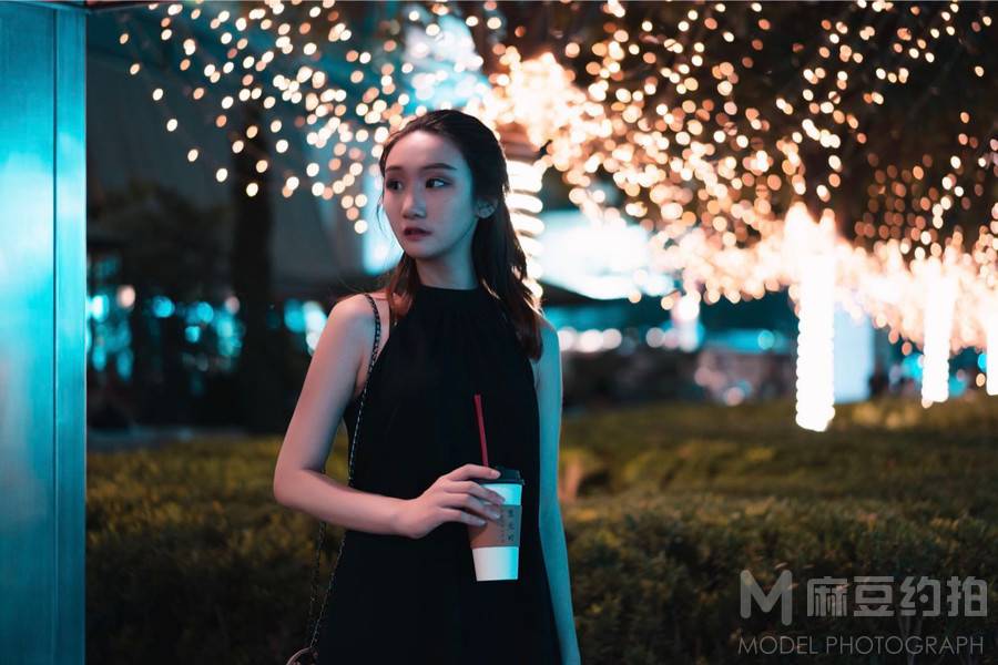 夜景模特