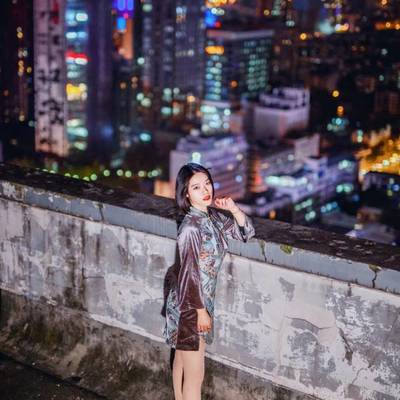 夜景模特