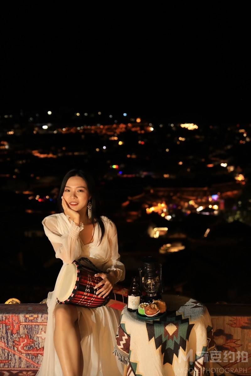 夜景模特