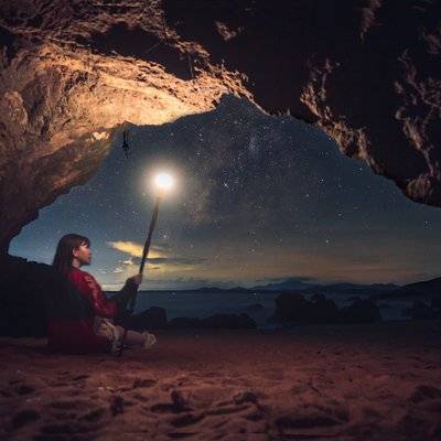 夜景模特