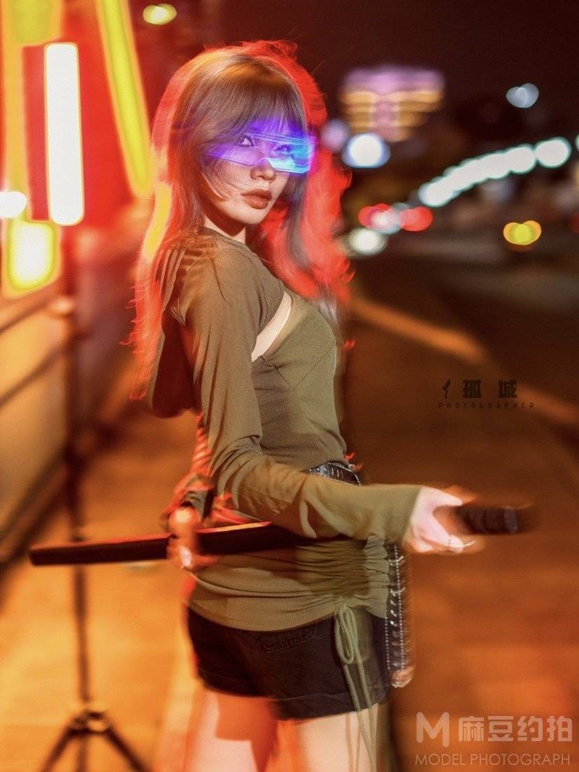 夜景模特
