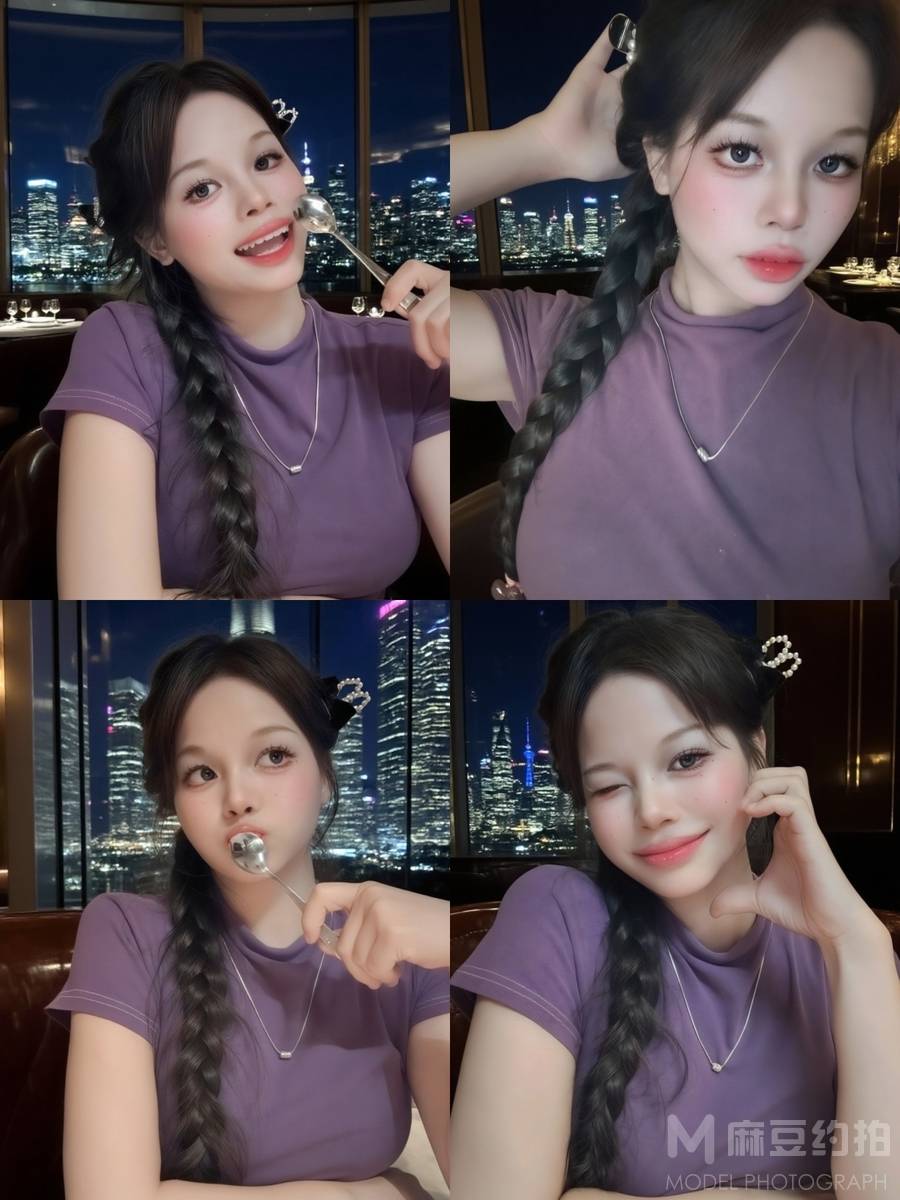 夜景模特