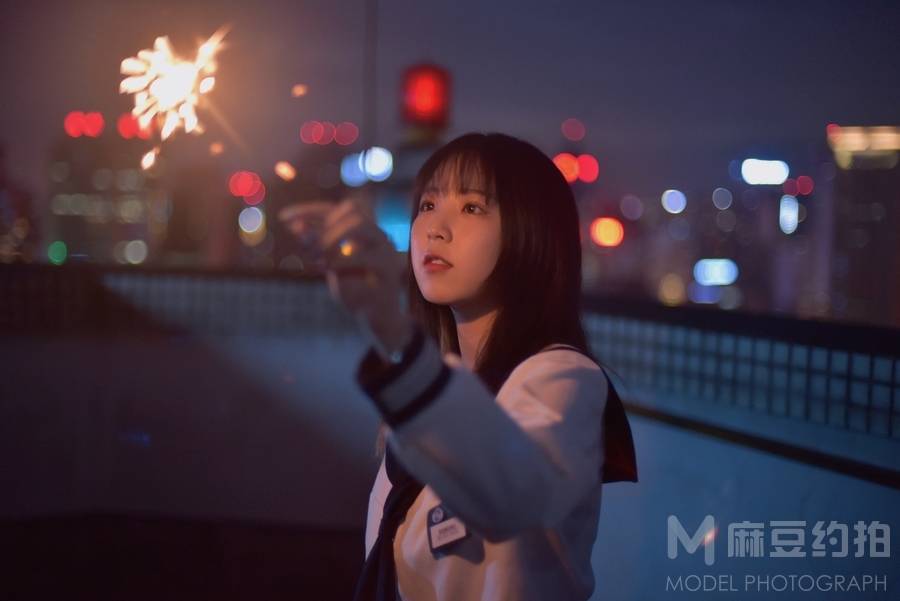 夜景模特
