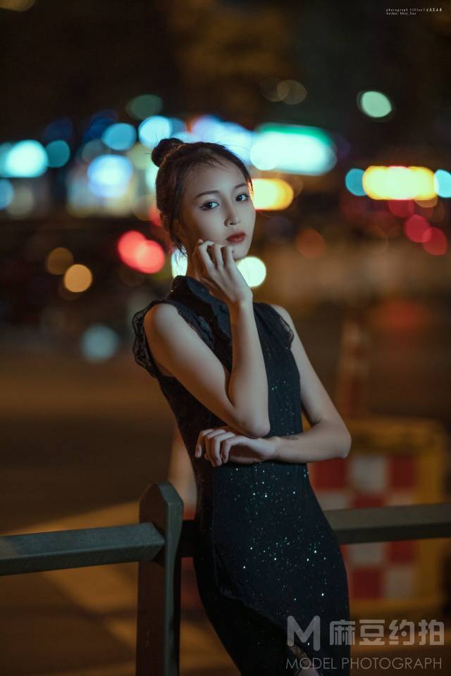 夜景模特