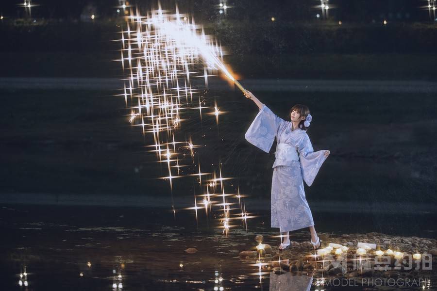 夜景模特