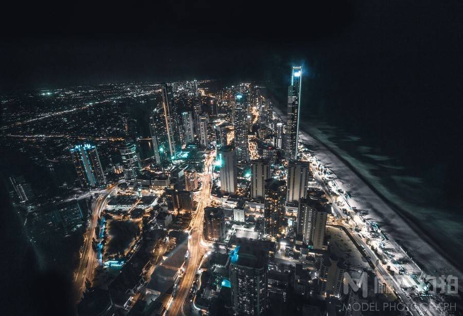 夜景模特
