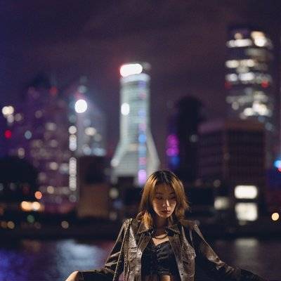 夜景模特