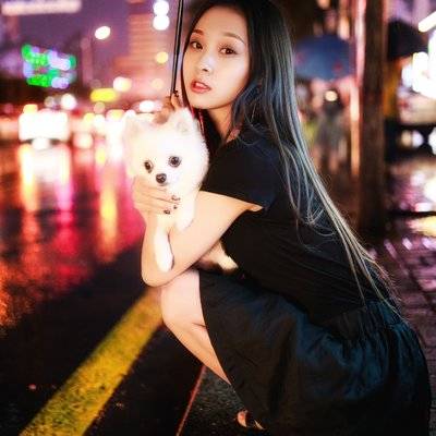 夜景模特