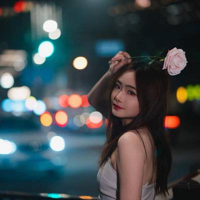 夜景模特
