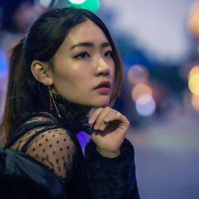 夜景模特
