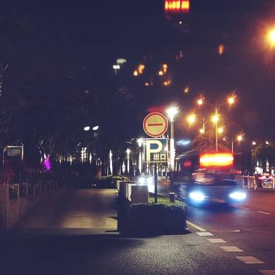 夜景模特