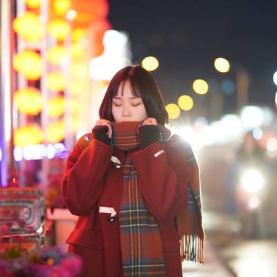 夜景模特