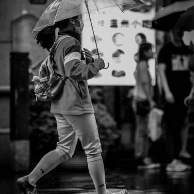 黑白模特
