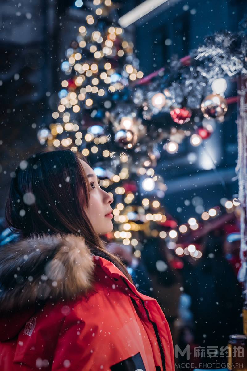 夜景模特