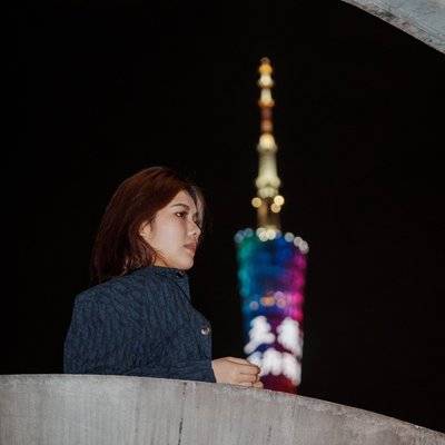 夜景模特