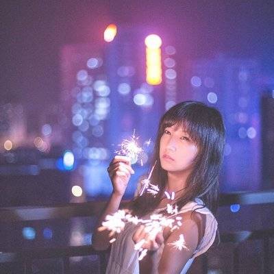 夜景模特