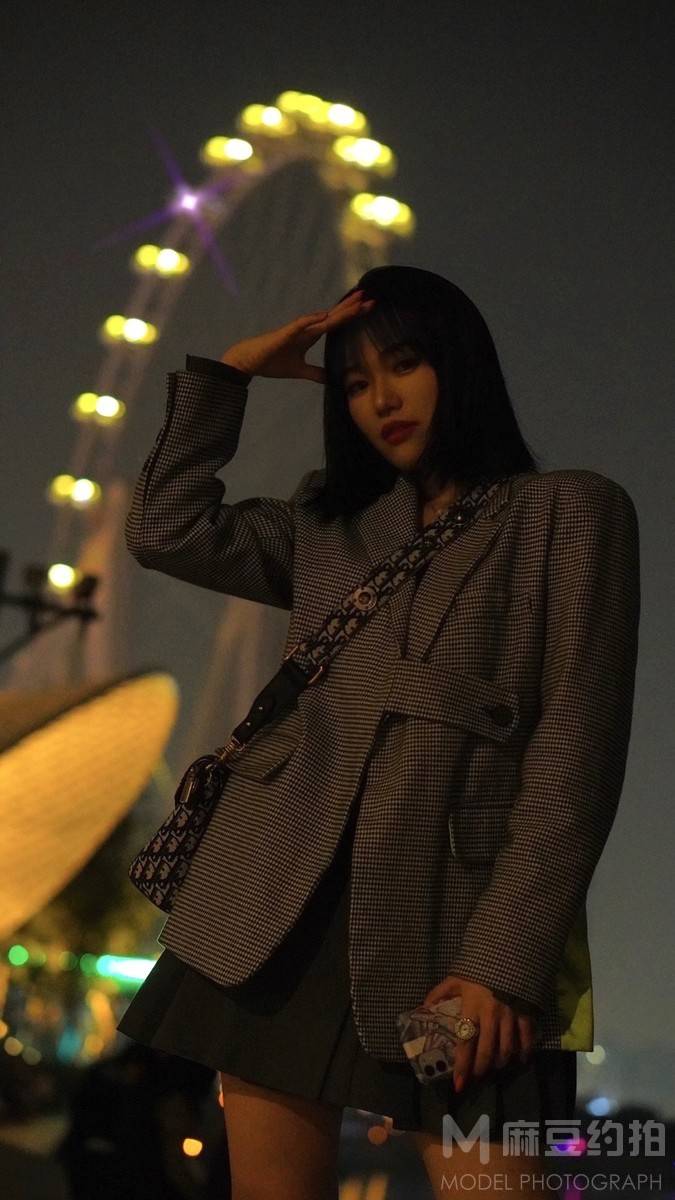 夜景模特