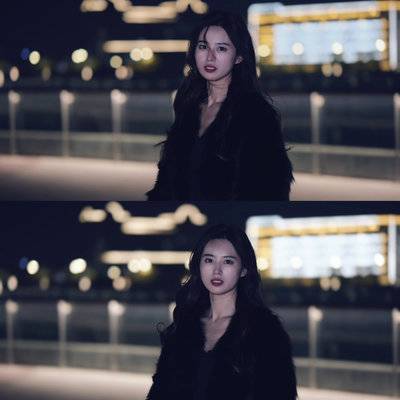 夜景模特