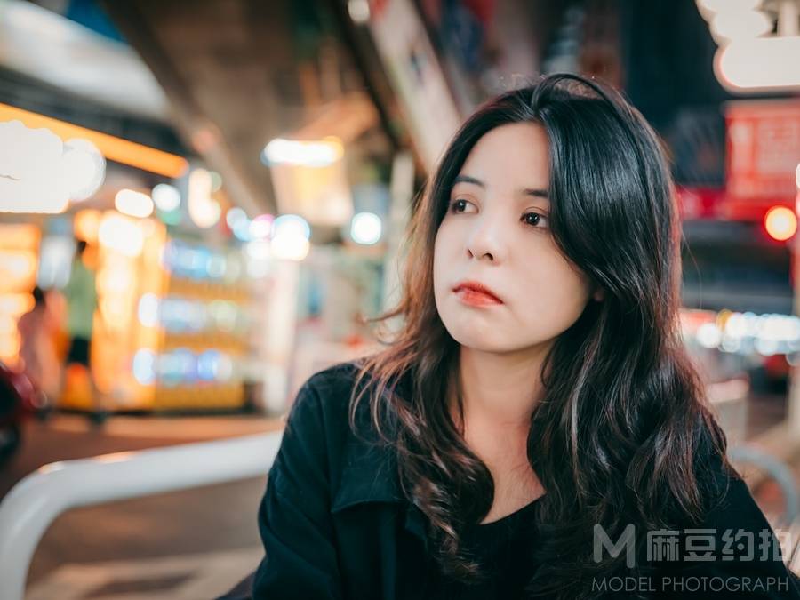 夜景模特