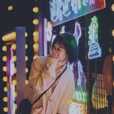 夜景模特