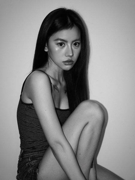 黑白模特