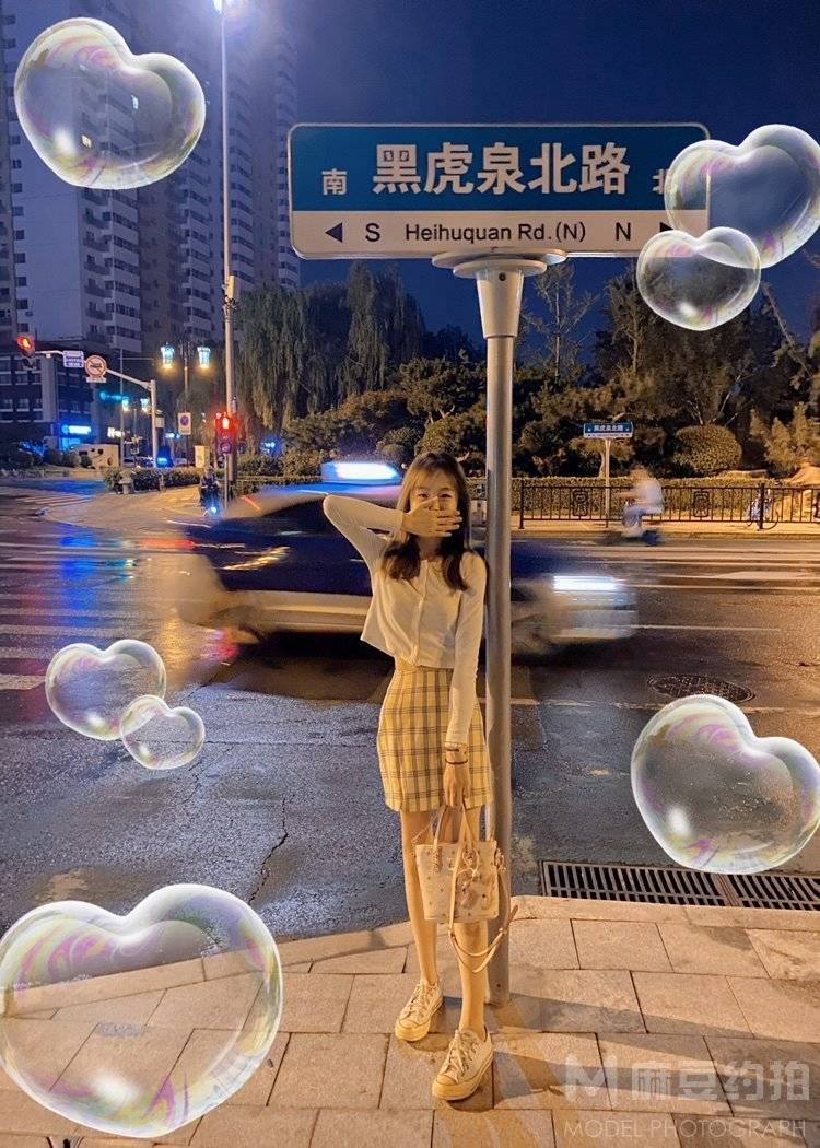 夜景模特