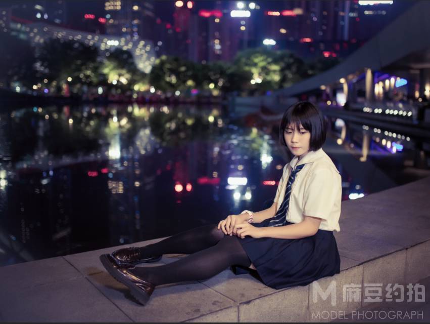 夜景模特