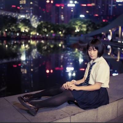 夜景模特