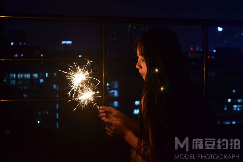 夜景模特