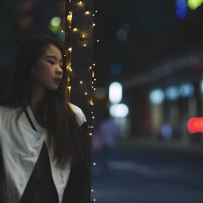 夜景模特