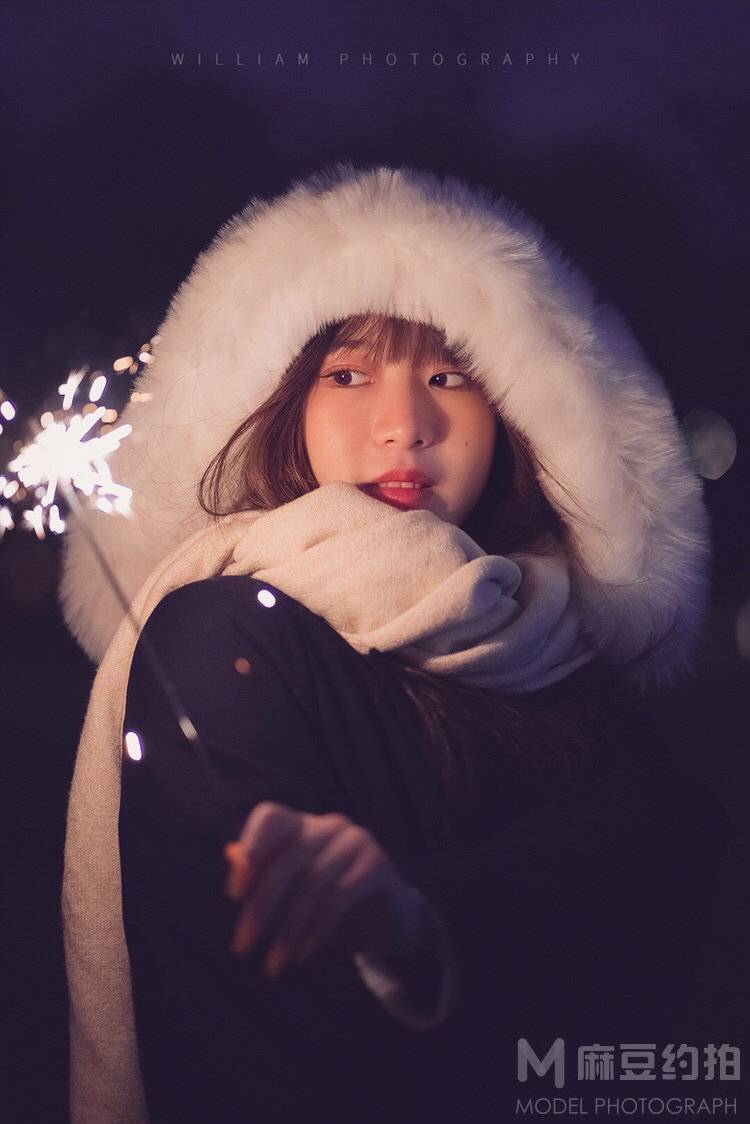 夜景模特