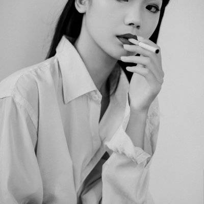 黑白模特