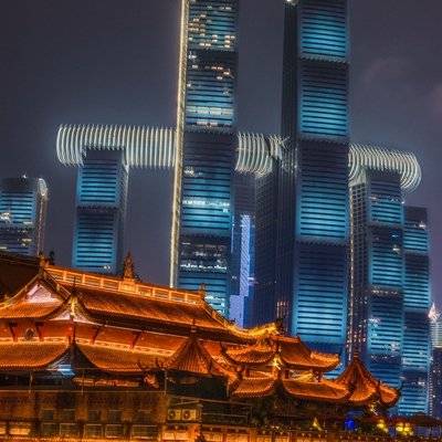 夜景模特