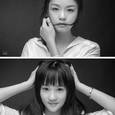 黑白模特