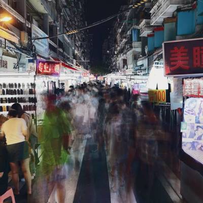 夜景模特