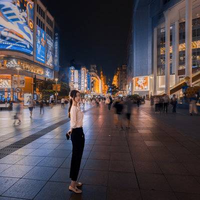 夜景模特