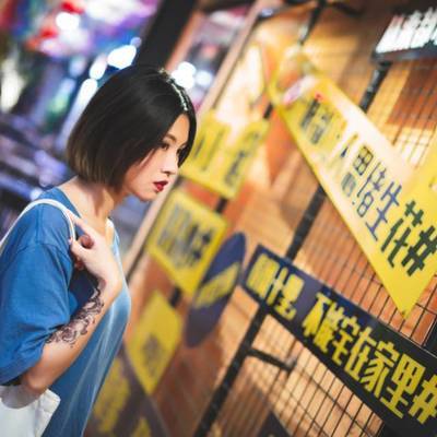 夜景模特