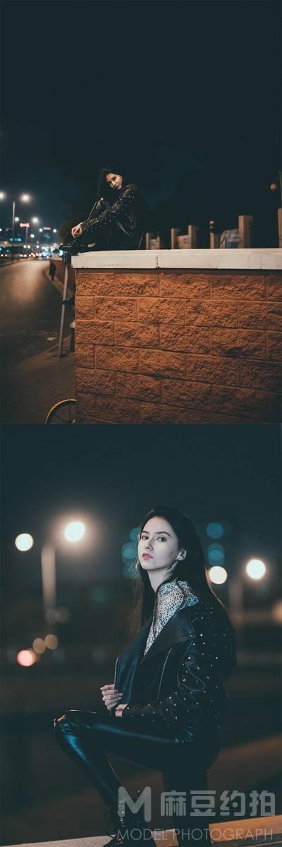 夜景模特