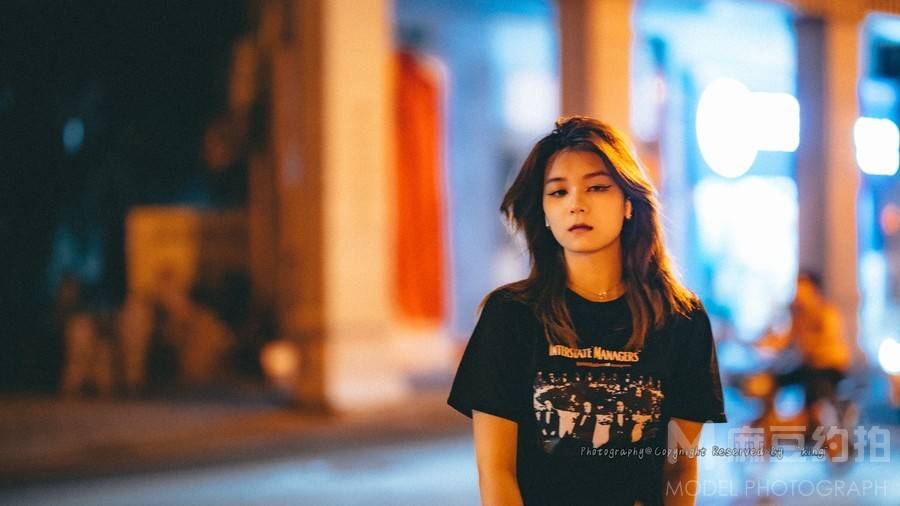夜景模特
