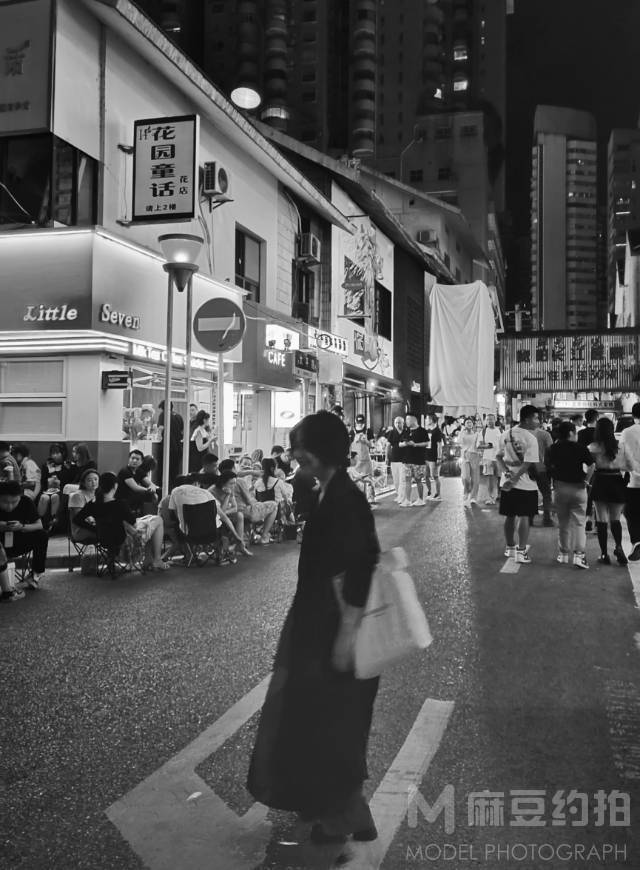 夜景模特