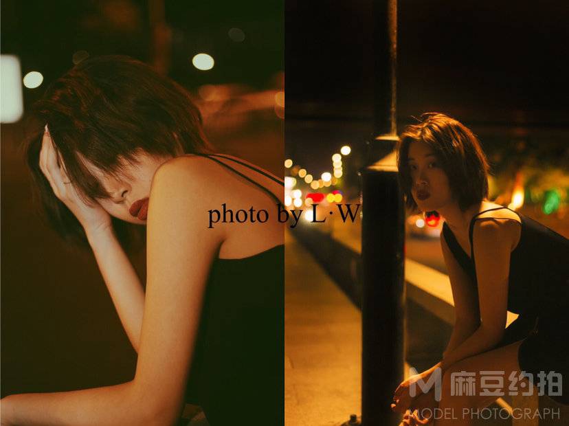 夜景模特