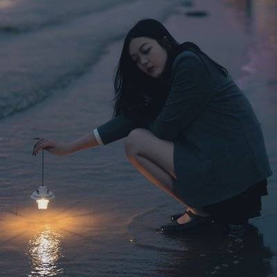 夜景模特