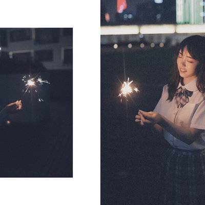 夜景模特