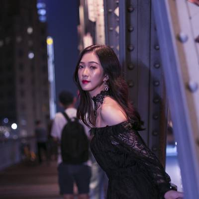 夜景模特